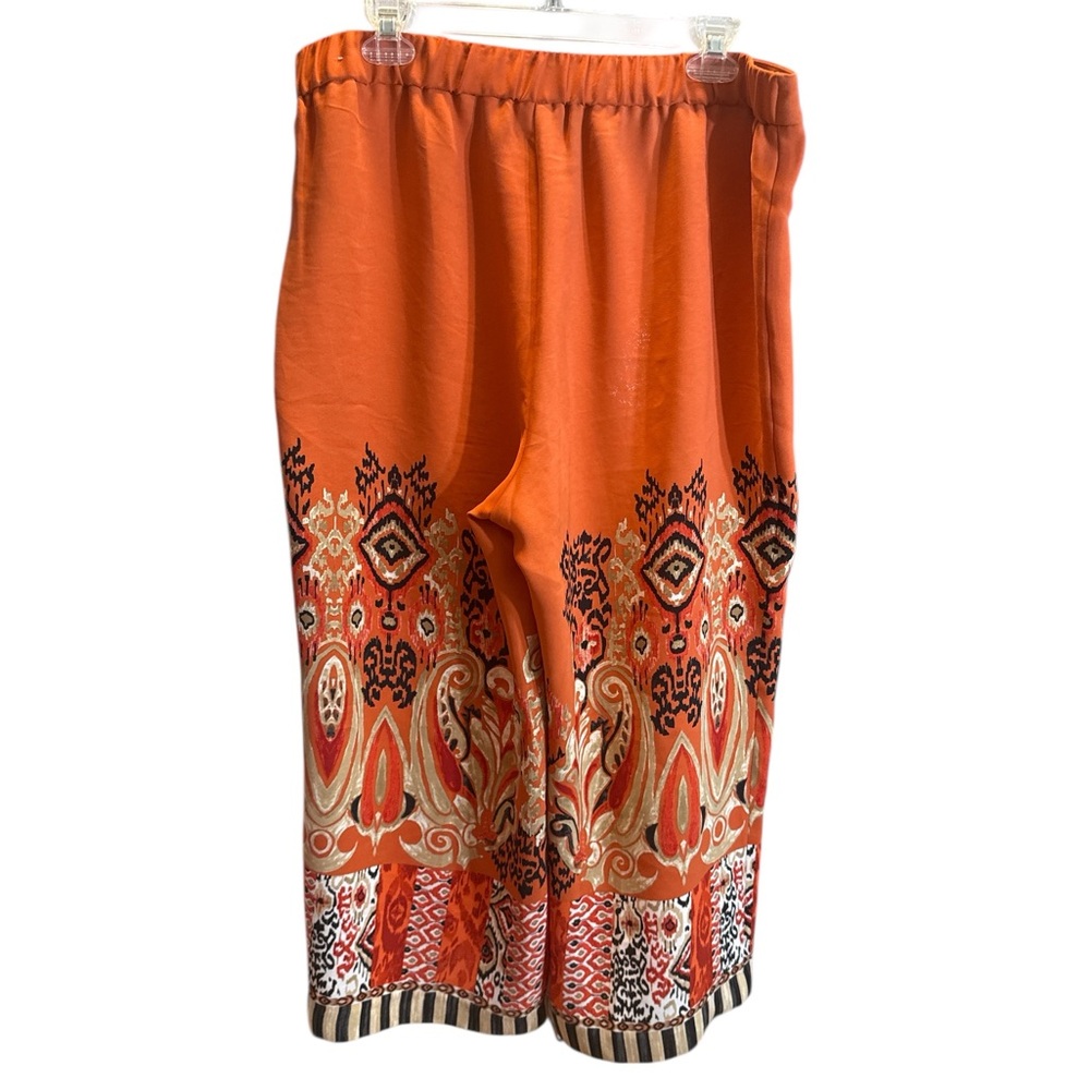 Chico's Vibrant Orange Patterned Capris - image 3
